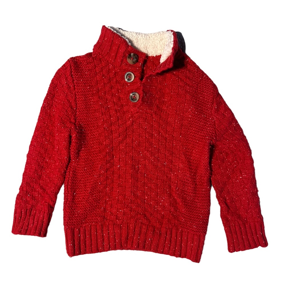 Boys' Textured Mock Neck Sweater Size 2T